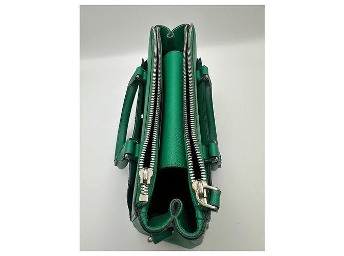 MCM Elda Bolsa de Mão em Couro Saffiano - Verde - vista 6