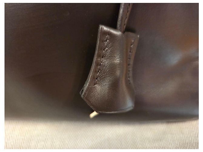 Borsa Hermès Kelly 32 in pelle marrone - vista 16