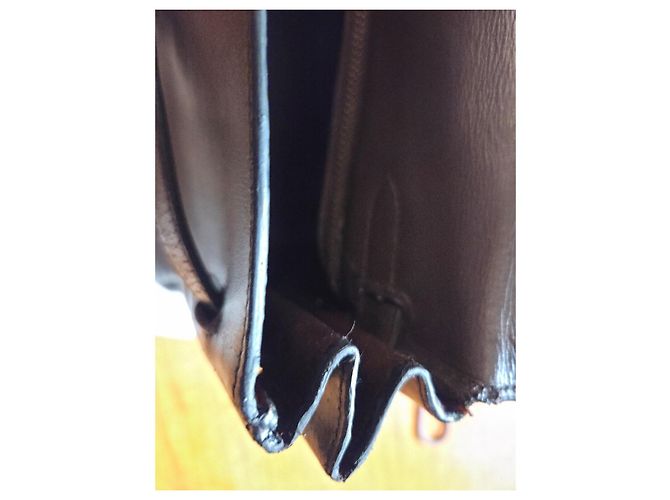 Borsa Hermès Kelly 32 in pelle marrone - vista 17