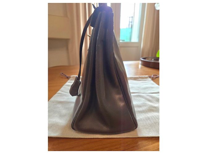 Borsa Hermès Kelly 32 in pelle marrone - vista 4