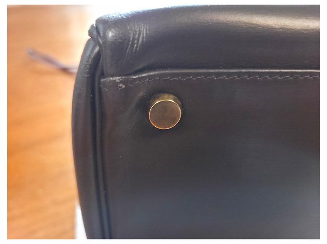 Borsa Hermès Kelly 32 in pelle marrone - vista 6