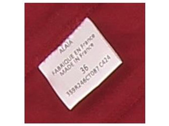 Alaïa Kleid aus Baumwolle Himbeerrot Größe 36 - Ansicht 5