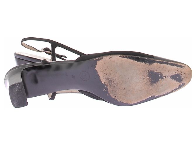 Chanel Mary Jane sandali in pelle nera Nero - vista 5