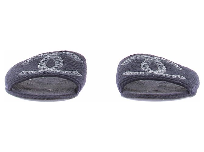 Sandali Chanel in tweed blu taglia 39 - vista 3