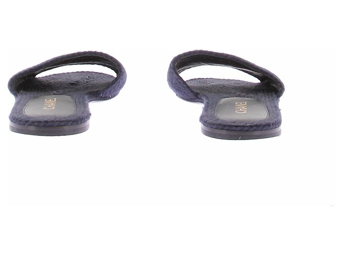 Sandali Chanel in tweed blu taglia 39 - vista 7