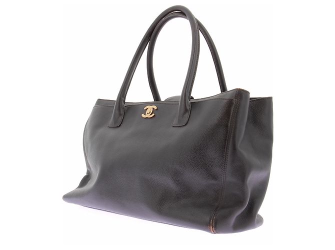 Chanel Borsa in pelle marrone scuro Executive Nero - vista 2