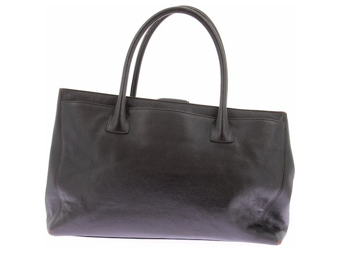 Chanel Borsa in pelle marrone scuro Executive Nero - vista 3