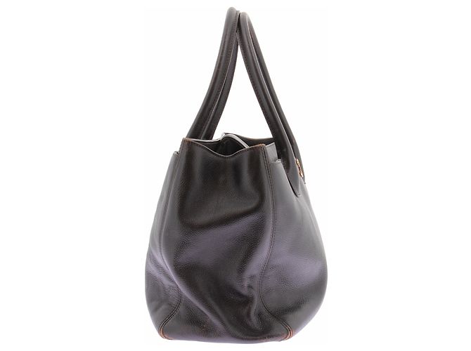 Chanel Borsa in pelle marrone scuro Executive Nero - vista 4