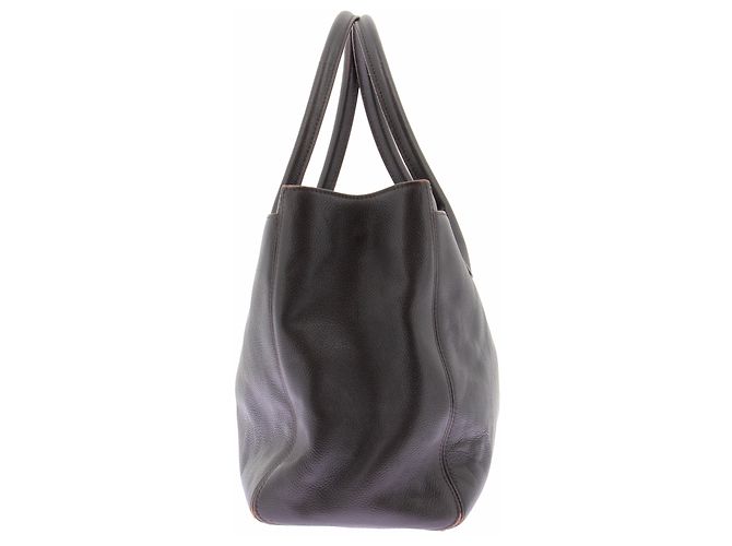 Chanel Borsa in pelle marrone scuro Executive Nero - vista 5