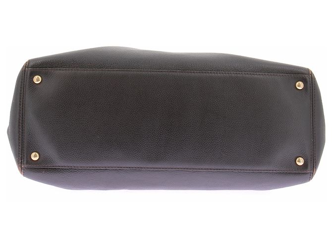 Chanel Borsa in pelle marrone scuro Executive Nero - vista 6