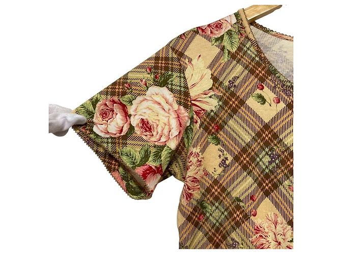 Autre Marque WONDERFUL WORLD Spitzenkleid mit Blumenprint, lang Braun Beige - Ansicht 3