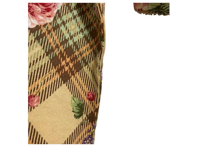 Autre Marque WONDERFUL WORLD Spitzenkleid mit Blumenprint, lang Braun Beige - Ansicht 7