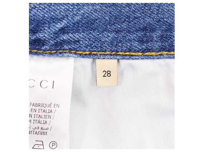 Pantalones vaqueros Gucci Horsebit 80's Fit Azul - vista 11