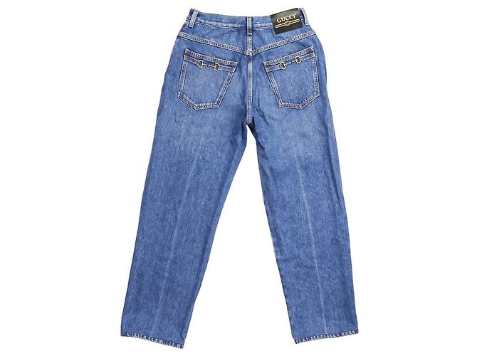 Pantalones vaqueros Gucci Horsebit 80's Fit Azul - vista 2