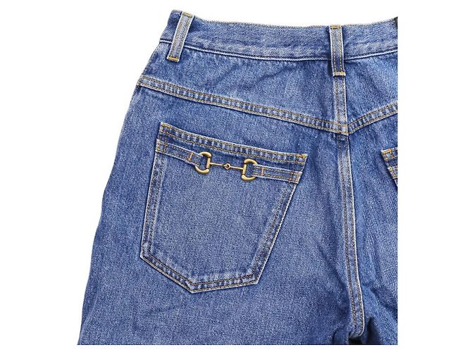 Pantalones vaqueros Gucci Horsebit 80's Fit Azul - vista 4