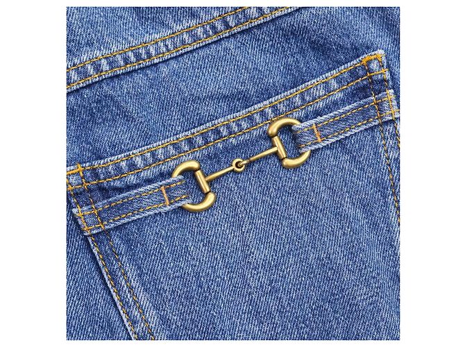 Pantalones vaqueros Gucci Horsebit 80's Fit Azul - vista 5