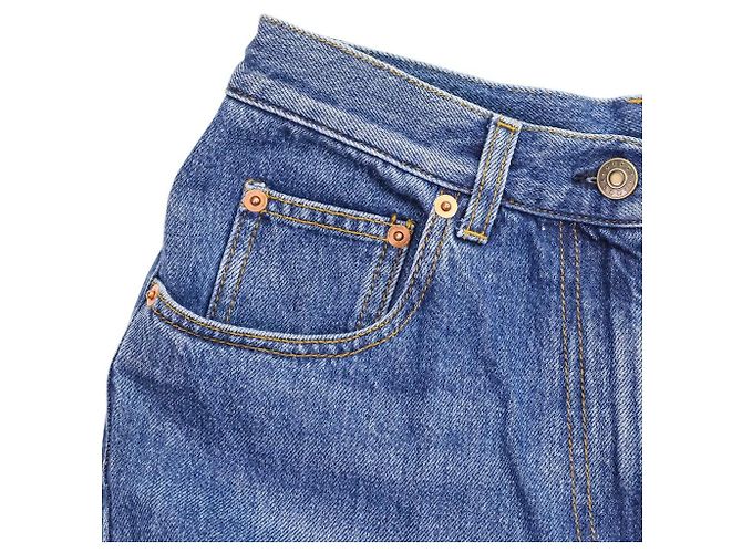 Pantalones vaqueros Gucci Horsebit 80's Fit Azul - vista 6