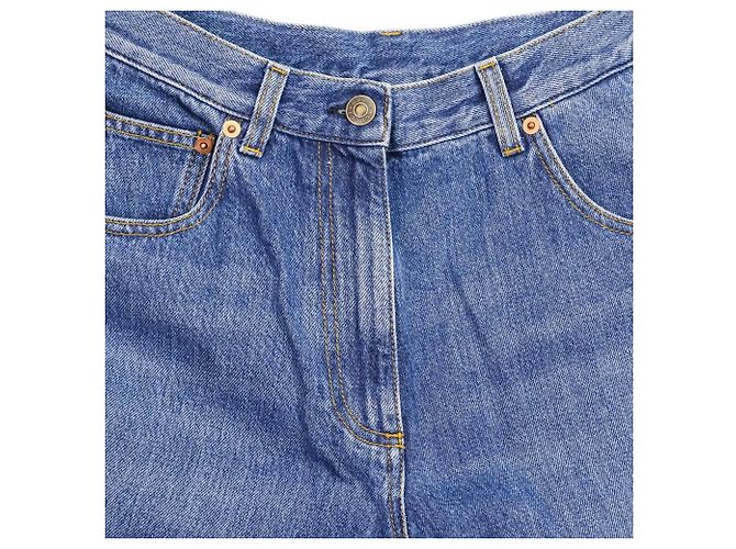 Pantalones vaqueros Gucci Horsebit 80's Fit Azul - vista 7