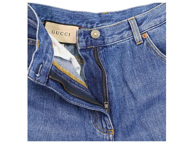 Pantalones vaqueros Gucci Horsebit 80's Fit Azul - vista 8