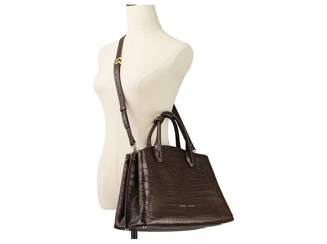 Autre Marque IACUCCI VELAR Borsa 2 way in pelle goffrata Marrone - vista 11