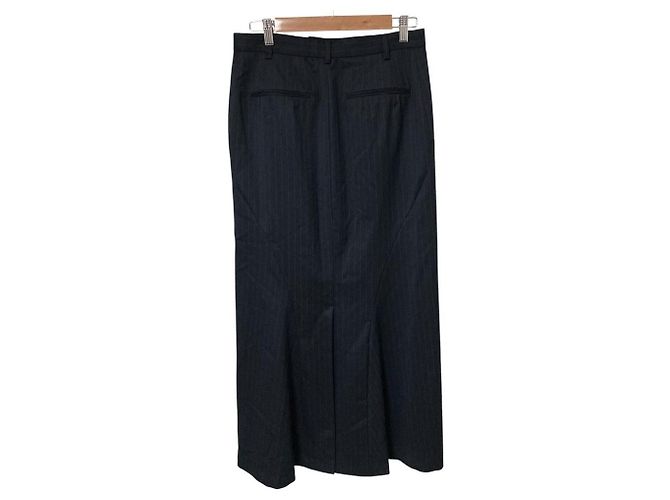 Autre Marque Falda de sarga a rayas AP STUDIO Azul - vista 2
