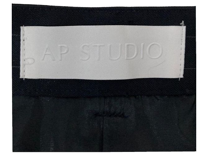 Autre Marque Falda de sarga a rayas AP STUDIO Azul - vista 4