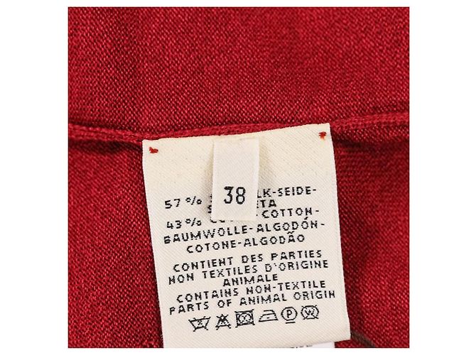 Cárdigan de punto de seda y algodón H Lift Hermès 38 Roja - vista 11