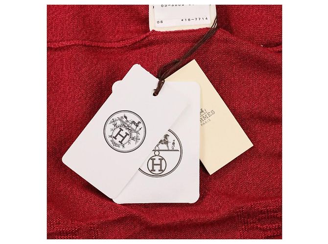 Cárdigan de punto de seda y algodón H Lift Hermès 38 Roja - vista 15