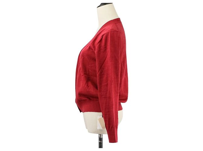 Cárdigan de punto de seda y algodón H Lift Hermès 38 Roja - vista 3