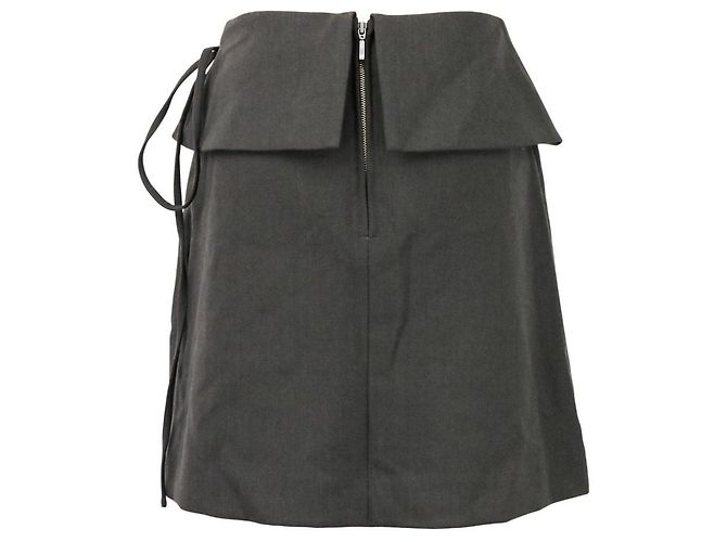 Autre Marque Mini saia com design transpassado FRAY I.D Marrom Cinza antracite - vista 4
