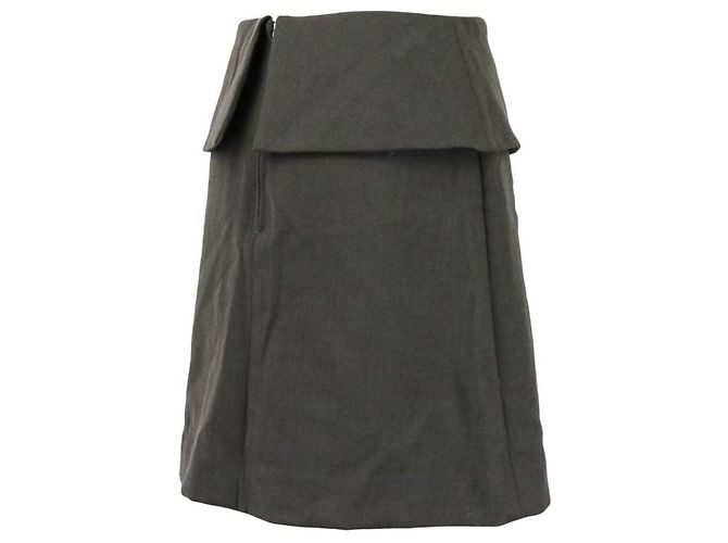 Autre Marque Mini saia com design transpassado FRAY I.D Marrom Cinza antracite - vista 5