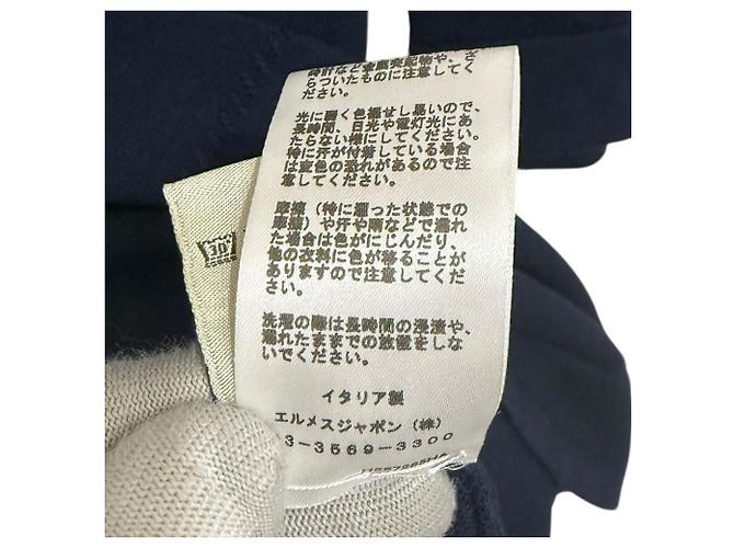 Hermès Top de punto de manga corta Hermes Azul Azul marino - vista 7