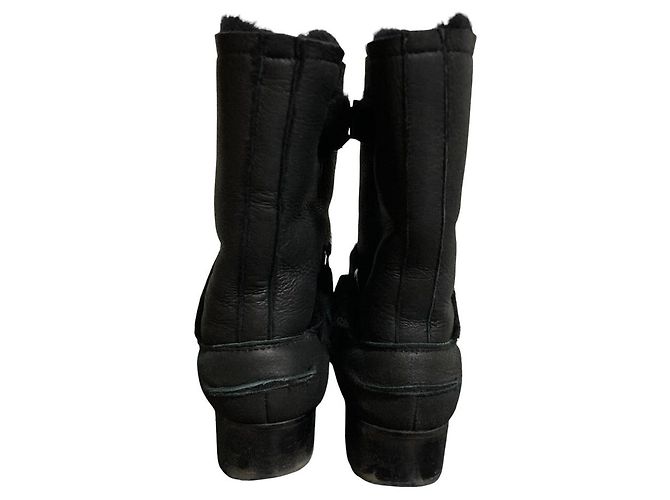 Autre Marque Shearling Engineer Boots Tsuru by Mariko Oikawa Schwarz - Ansicht 3
