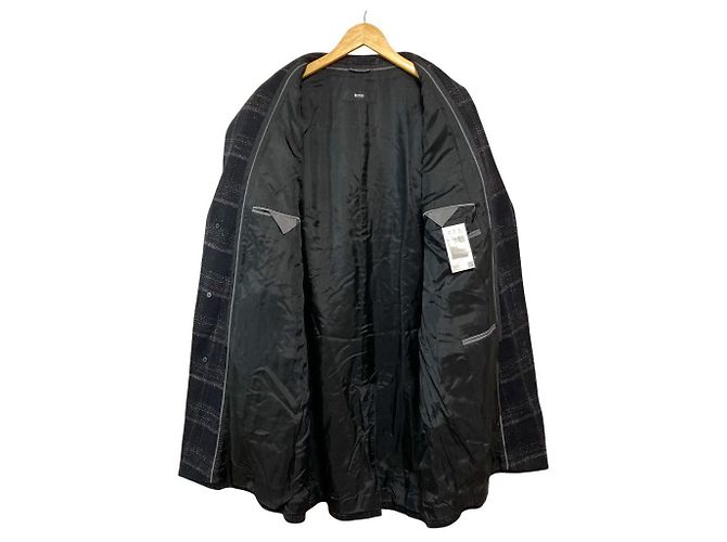 Autre Marque Abrigo Chester de lana a cuadros Hugo Boss Negro - vista 3