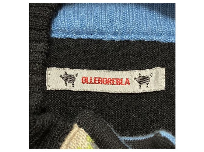 Autre Marque Abrigo de punto combinado Alberobello Olleborebla Negro - vista 9