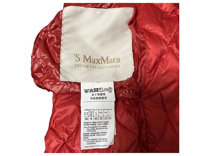 Abrigo de plumón S Max Mara Roja - vista 13