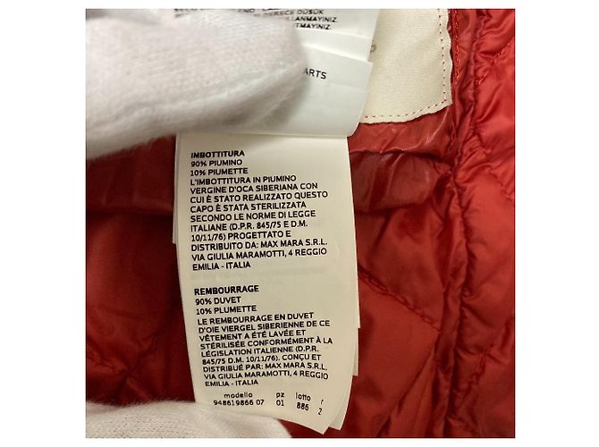 Abrigo de plumón S Max Mara Roja - vista 15