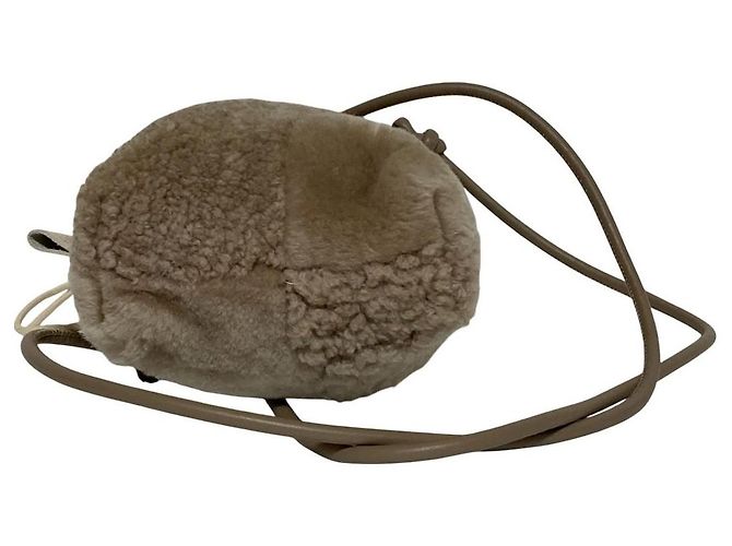 Mila Schön mila schon × Lisa Conte Borsa a tracolla 2way in shearling Beige - vista 4