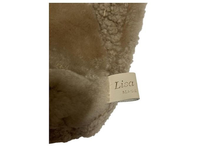 Mila Schön mila schon × Lisa Conte Borsa a tracolla 2way in shearling Beige - vista 8