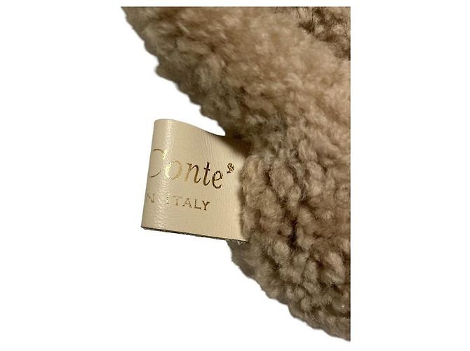 Mila Schön mila schon × Lisa Conte Borsa a tracolla 2way in shearling Beige - vista 9