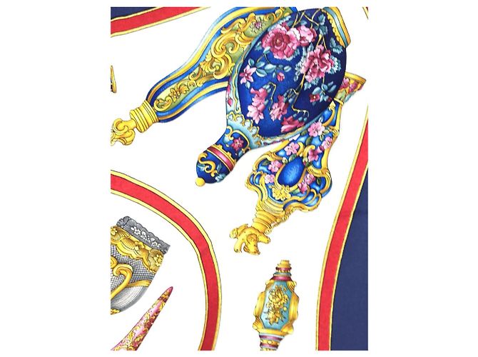 Hermès Sciarpa in seta stampata profumo blu - vista 2