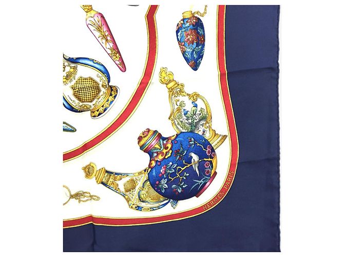 Hermès Sciarpa in seta stampata profumo blu - vista 4