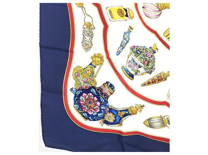 Hermès Sciarpa in seta stampata profumo blu - vista 5