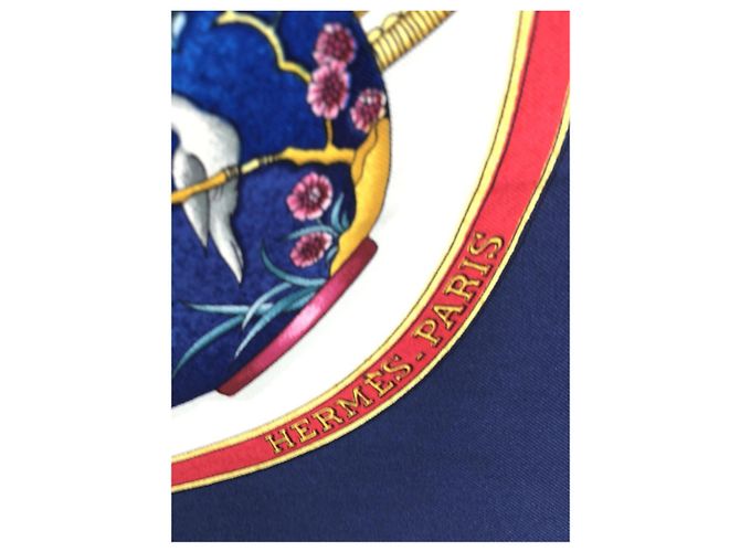 Hermès Sciarpa in seta stampata profumo blu - vista 6