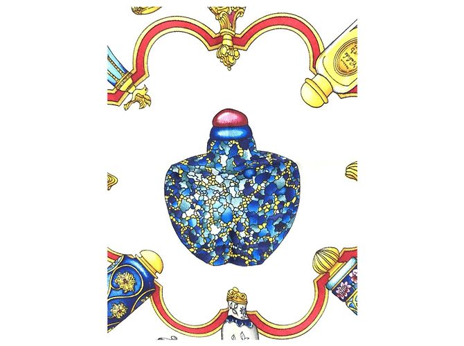 Hermès Sciarpa in seta stampata profumo blu - vista 7