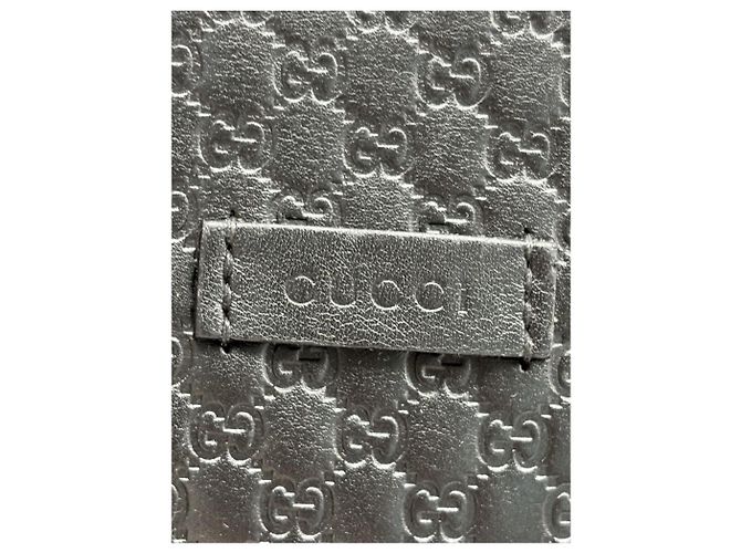 Borsa 2way in pelle Micro Guccissima nera Nero - vista 10