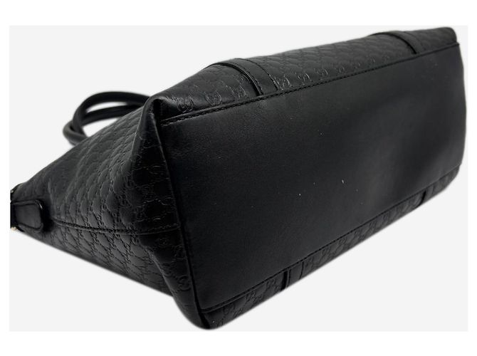Borsa 2way in pelle Micro Guccissima nera Nero - vista 3