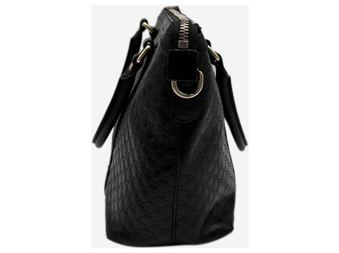 Borsa 2way in pelle Micro Guccissima nera Nero - vista 5