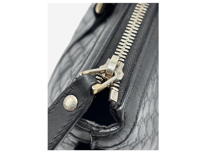 Borsa 2way in pelle Micro Guccissima nera Nero - vista 9