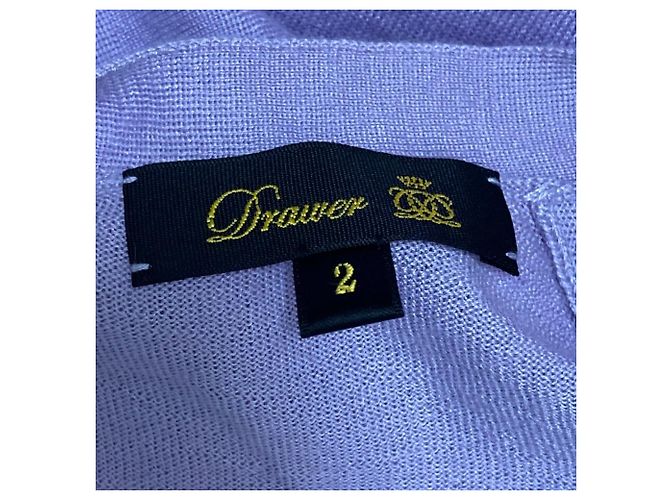 Autre Marque 18G Drawer Cashmere-Seide-Strickpullover mit Rundhalsausschnitt Lila - Ansicht 4